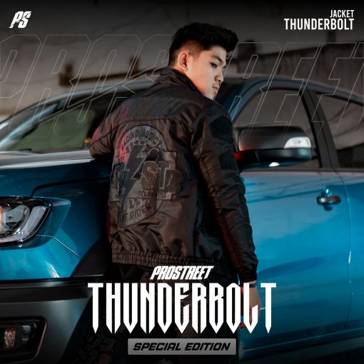 JAKET THUNDERBOLD HITAM 1