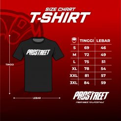 SIZE CHART TSHIRT PROSTREET